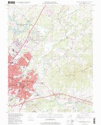 Map of Charlottesville East, Albemarle County, VA in 1997 | Pastmaps